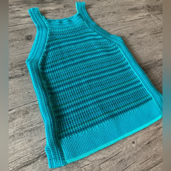 LOFT Teal Knit Tank Top - Picture 1 of 4